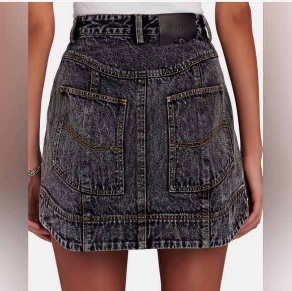 Acler Ledgebrook Denim Mini Skirt Sz 4 NWT - Picture 3 of 15